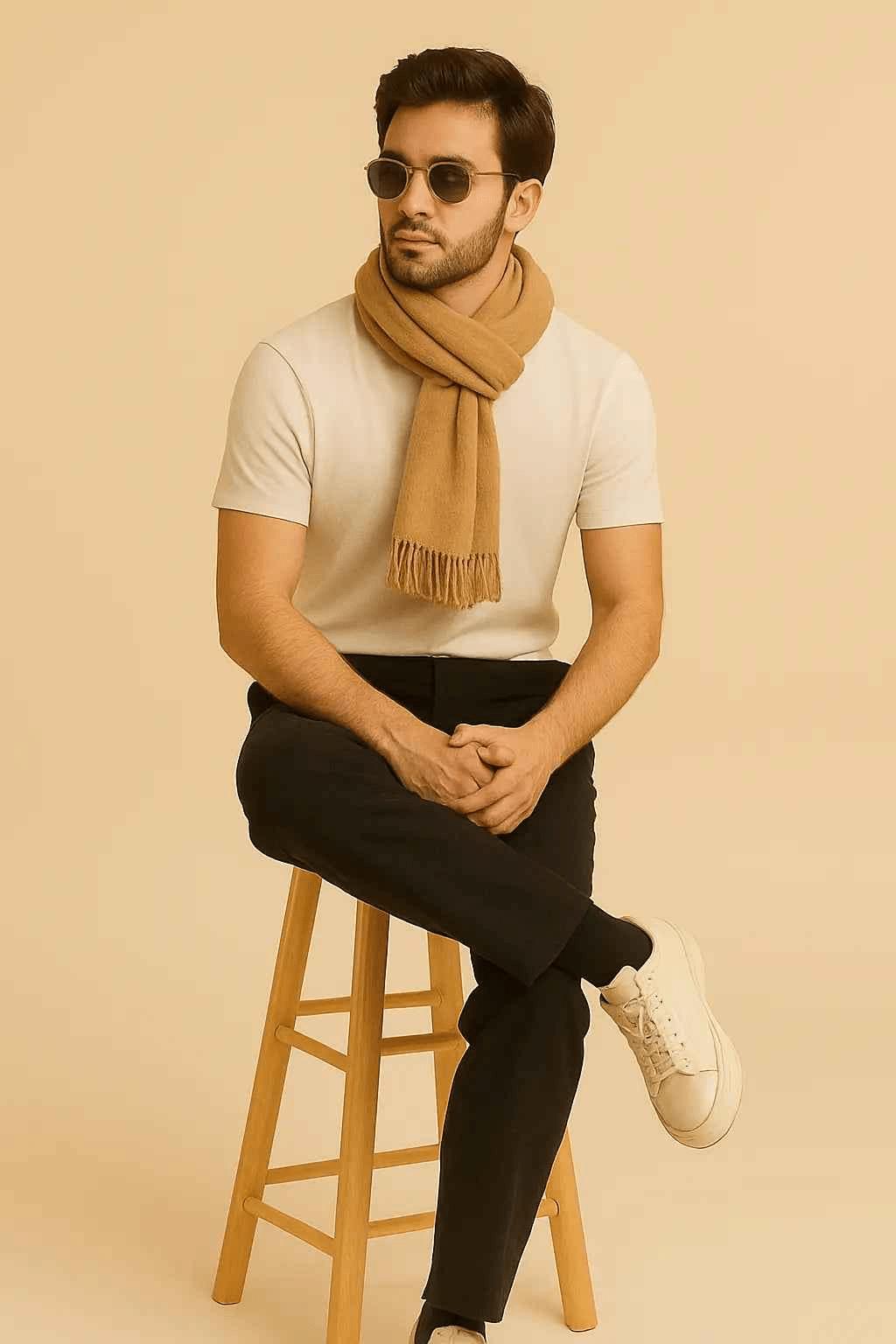 Noir Elegance Relaxed-Fit Trousers - Black for Effortless Style and Comfort EW-000390-XS