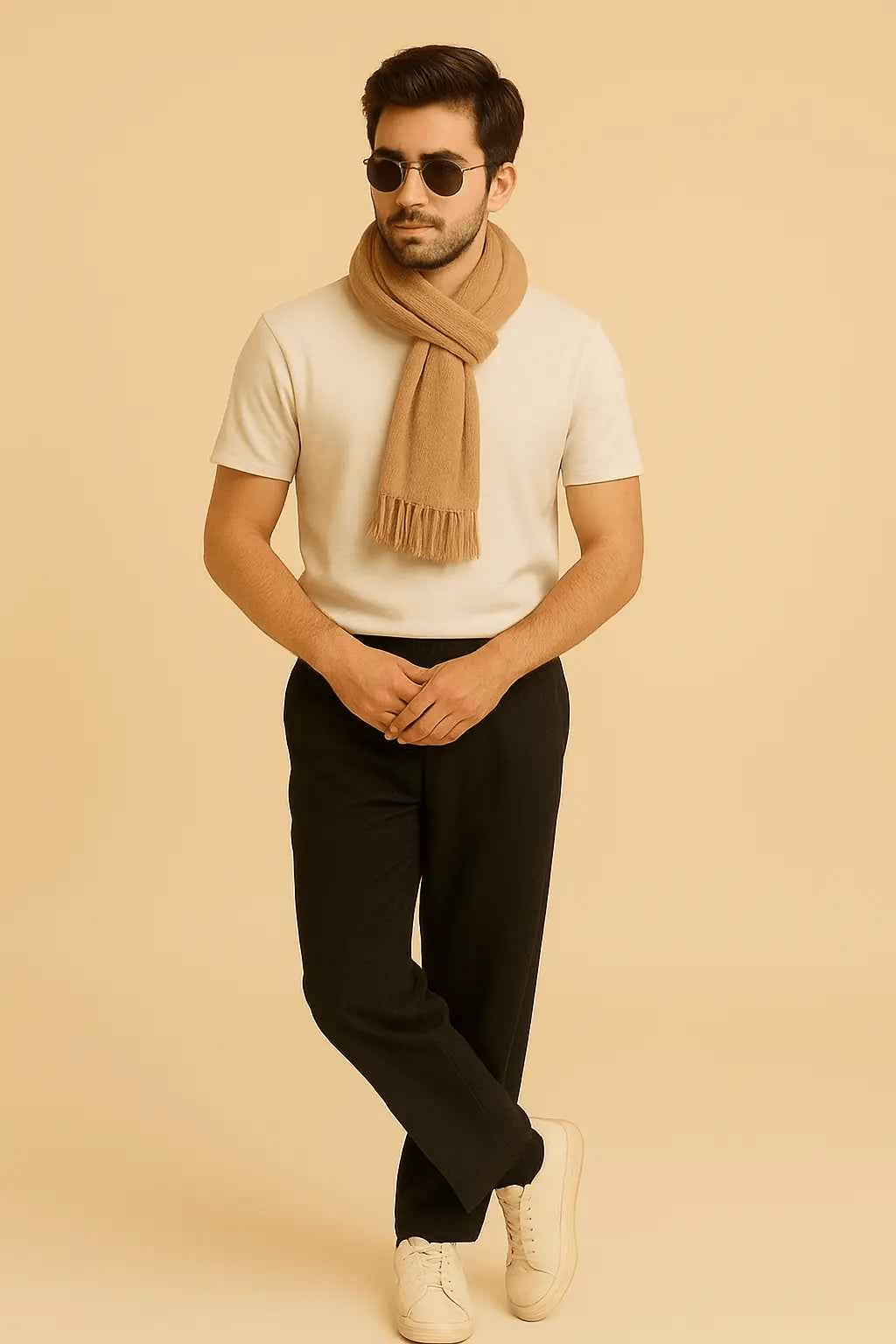 Noir Elegance Relaxed-Fit Trousers - Black for Effortless Style and Comfort EW-000390-XS